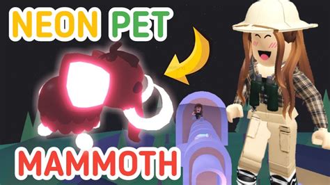 Cara Membuat Pet Neon Mammoth Di Adopt Me Roblox Indonesia Youtube