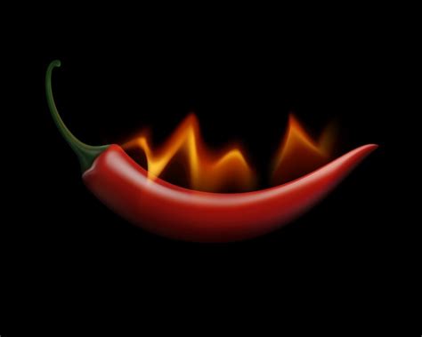 Premium Vector Red Hot Chili Pepper On Fire And Flame On White Background