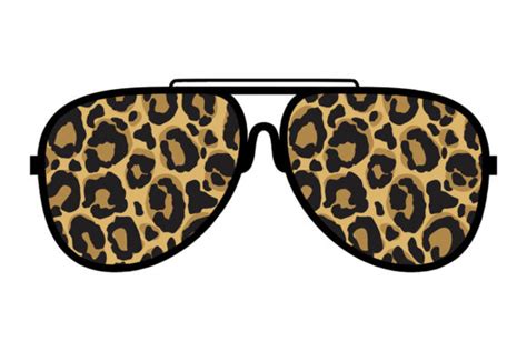 Leopard Print Aviator Sunglasses Png Svg Graphic By Sunandmoon Creative Fabrica