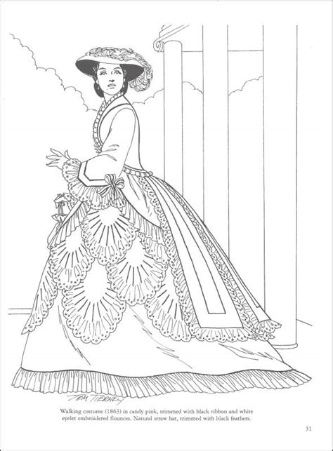 Victorian Fashions Coloring Book Dover Publications 9780486299174