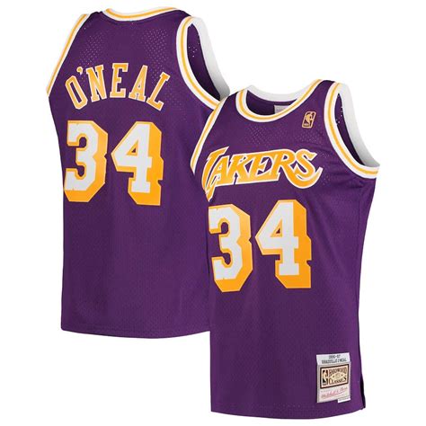 Los Angeles Lakers 1996 1997 Jersey Shaquille Oneal Logos And Lists