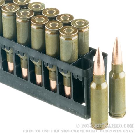 20 Rounds Of Bulk 65mm Grendel Ammo By Wolf Military Classic 100 Gr Fmj