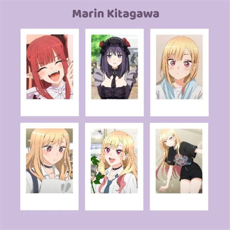 Polaroid Anime My Dress Up Darling Marin Kitagawa Wakana Gojo Sajuna