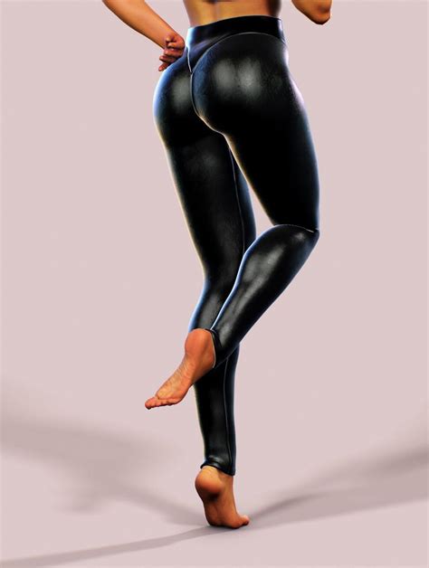 Faux Leather Leggings Sexy Wet Latex Look Yoga Pants Etsy