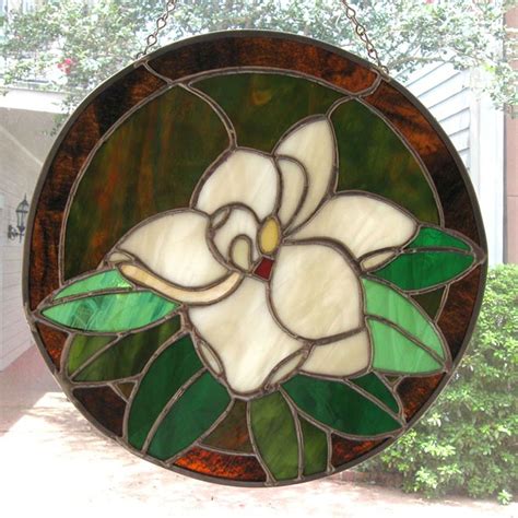 Custom Stained Glass Magnolia By Esprit De Vivre Creations