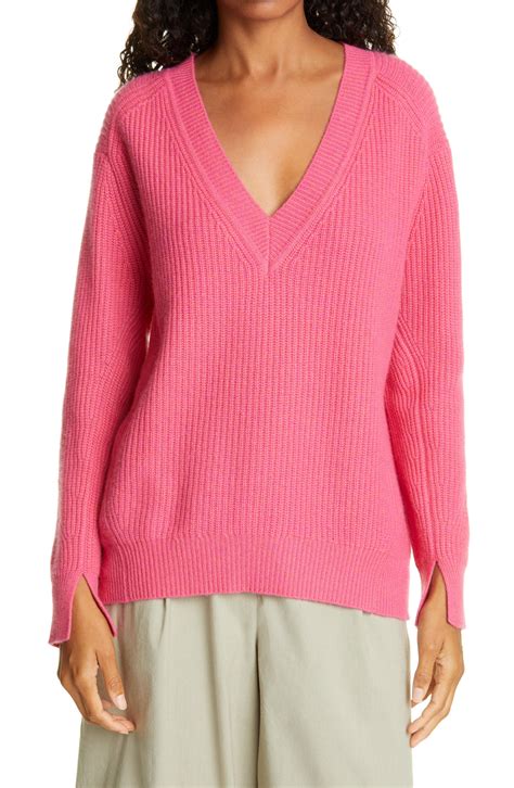 Rag And Bone Pierce Cashmere V Neck Sweater In Pink Lyst