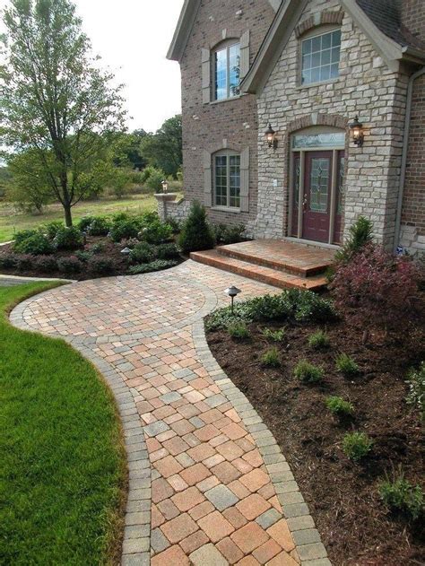 Your front walkway should be wide enough so that two people can walk side by side. Perfect walkway inspiration #walkwayinspiration# ...