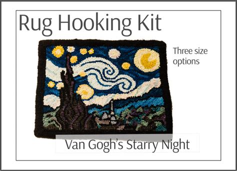 Van Gogh Starry Night Rug Hooking Kit Loopy Wool Supply