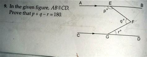 solved in the given figure ab cd prove that p q r 180