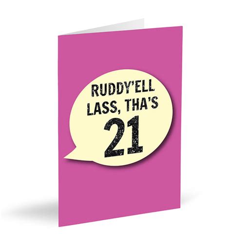 Ruddyell Lass Thas 21 Card The Great Yorkshire Shop