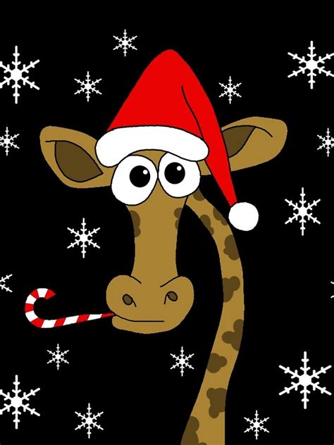 Christmas Giraffe Graphic T Shirt Dress For Sale By Valentinahramov