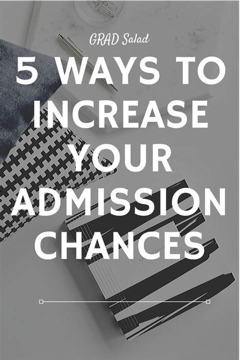 5 Ways To Increase Your Admission Chances Grad School Application
