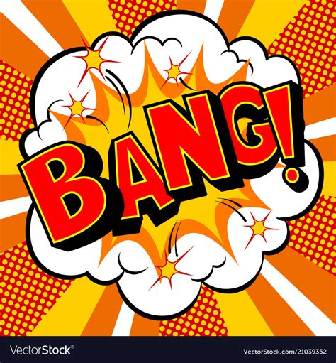Bang Word Comic Book Pop Art Royalty Free Vector Image
