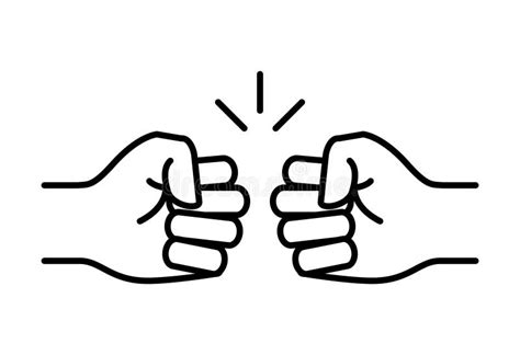 Fist Bump Icon Vector On A White Background Stock Vector Illustration Of Meeting Bump