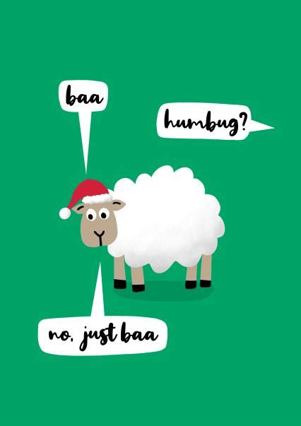 Baa Humbug Baa Sheep Animal Christmas Sheep Funny Humbug