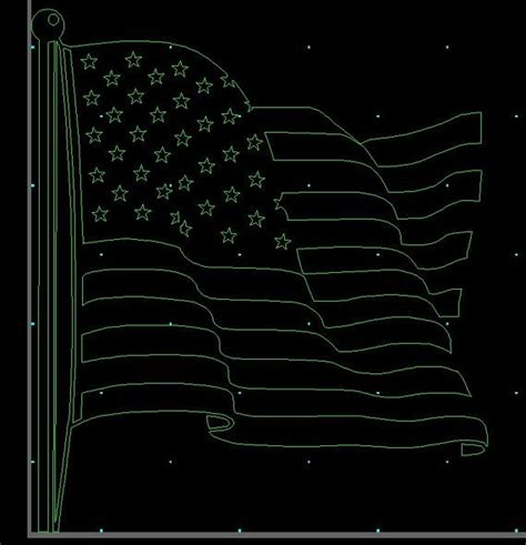 Usa Flag Dxf File Cnc Plasma Laser Waterjet By