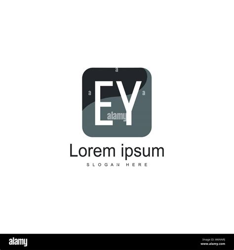 Initial Ey Logo Template With Modern Frame Minimalist Ey Letter Logo