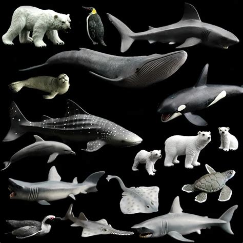 15 30cm Pvc Sea Life Simulation Model Toy Whales Sharks Fish Turtles
