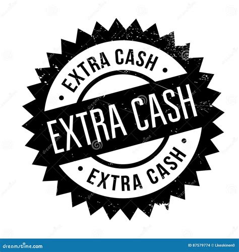 Extra Cash rubber stamp stock vector. Illustration of banknote - 87579774