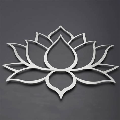 Brushed Lotus Flower Metal Wall Art Lotus Metal Art Lotus Etsy