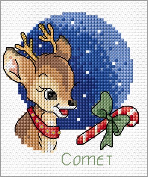 comet christmas counted cross stitch pattern by maria diaz etsy holiday cross stitch cross