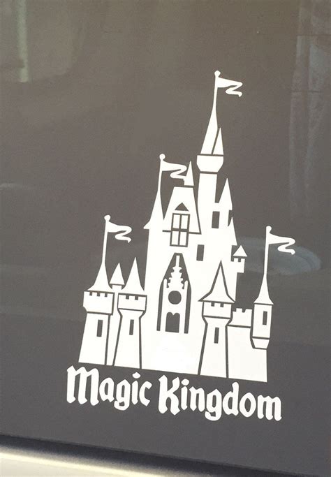 Magic Kingdom Cinderella Castle Vinyl Car Decal By Wibblywobblythings