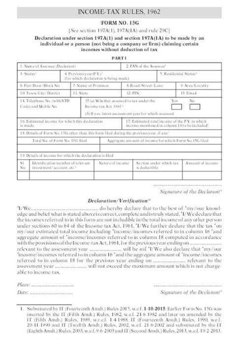 Form 15g Fillable Format Printable Forms Free Online Vrogue
