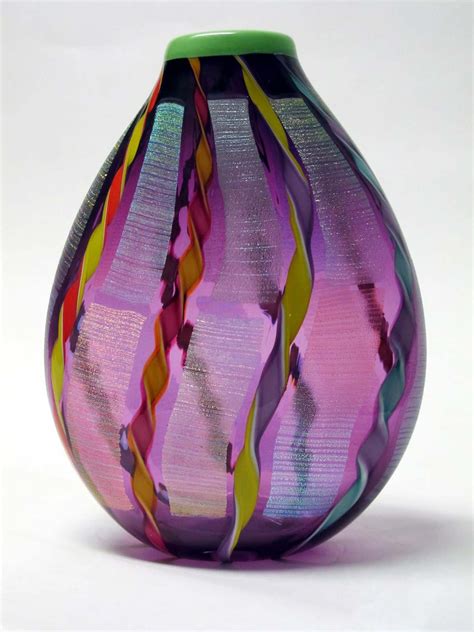 Amethyst Dichroic Vase By Ken Hanson And Ingrid Hanson Art Glass Vase Artful Home