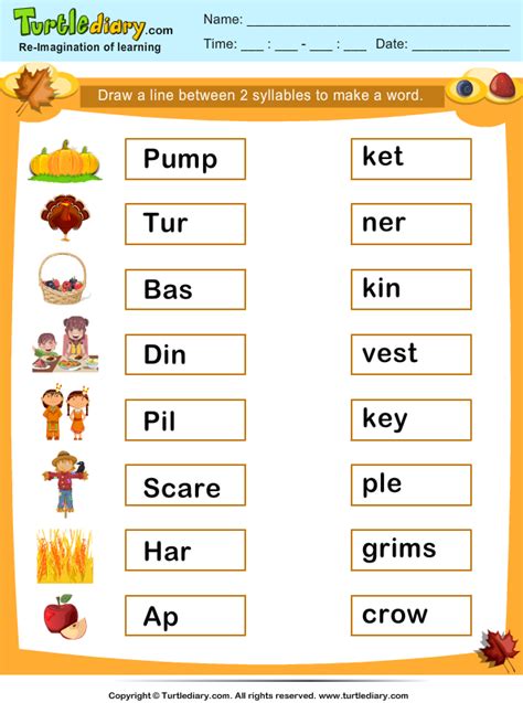 Check these free printable number matching worksheets to enhance your child's counting skill. Thanksgiving Word Match Worksheet - Turtle Diary