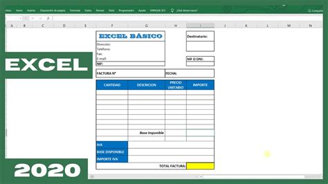Cómo Hacer Una Factura En Excel Desde Cero Recursos Excel