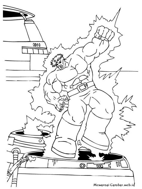 Mewarnai Gambar Hulk | Mewarnai Gambar