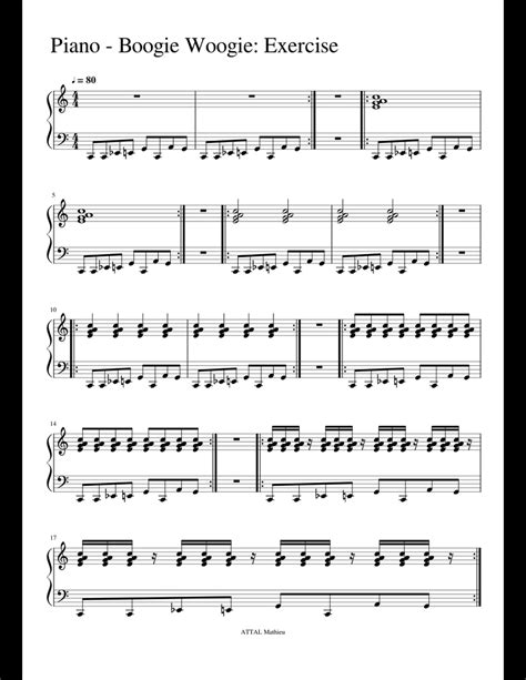 If the files are unavailable due to any reason, you can also try our alternative page. Piano Boogie Woogie Exercise sheet music for Piano download free in PDF or MIDI