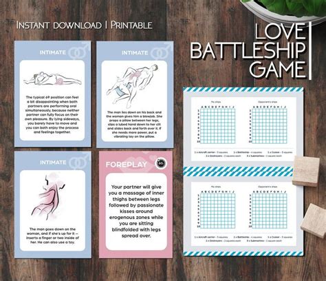 Romantic Game For Lovers Love Battleship Printable Version Etsy In 2020 Romantic Games