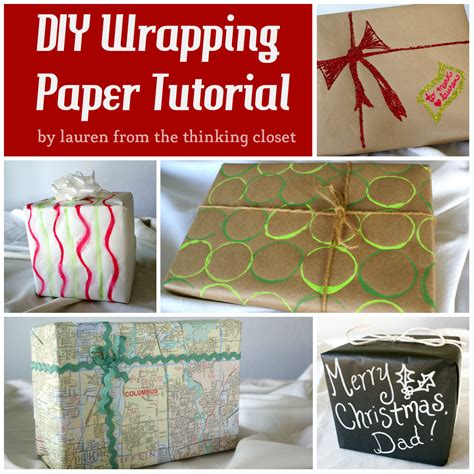 Diy Wrapping Paper Tutorial The Thinking Closet