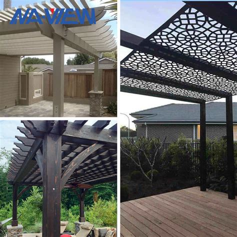Moprem home 10x10 hardtop gazebo aluminum frame and polycarbonate hardtop outdoor gazebo with netting and curtains for garden. Modern Cantilever Pergola Patio Canopy 10x10 Deck Gazebo ...