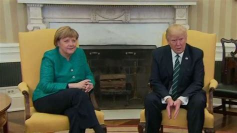 Handshake Missing From Trump Merkel Photo Op Fox News Video