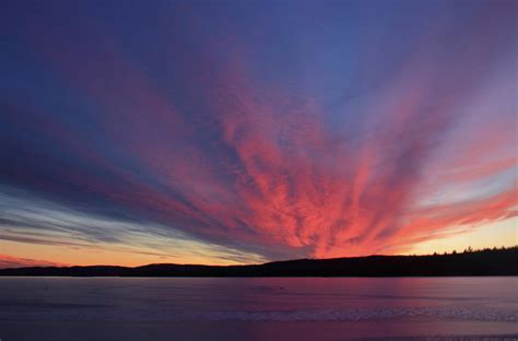 Winter Sunset At Quabbin Reservoir Photograph By John Burk Fine Art