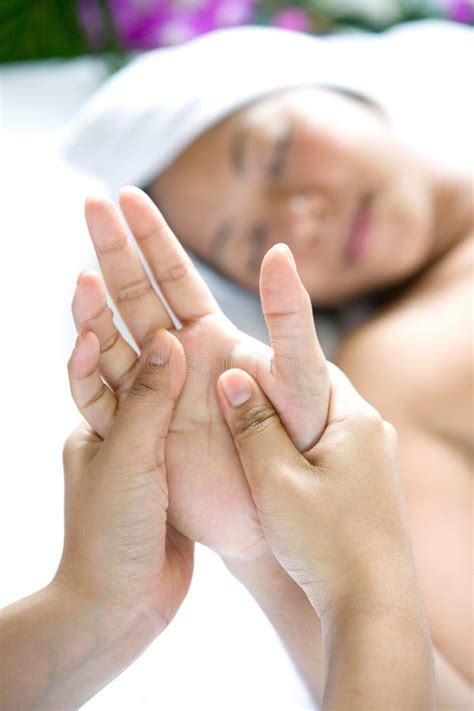 Woman Receiving Relaxing Hand Massage Stock Image Image Of Medicine Feel 6328261