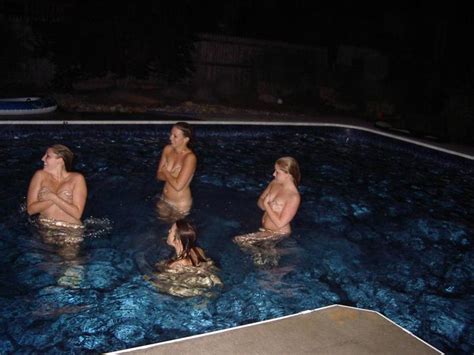 3 Amateurs Naked Pool Party Skinny Dipping Picture