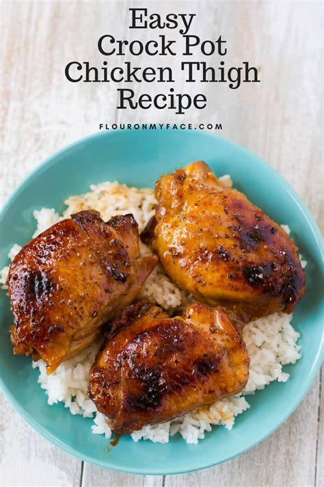 One of our best crock pot recipes for an easy weeknight dinner! Crock Pot Honey Garlic Chicken - Flour On My Face