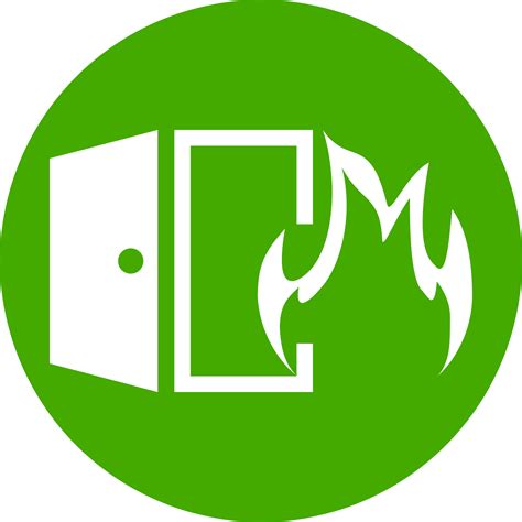 Emergency Exit Door Fire Escape Sign Warning Icon 28653463 Png