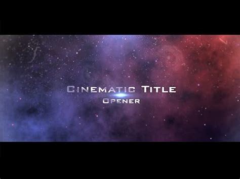Cinematic Titles | After Effects template | After effects projects