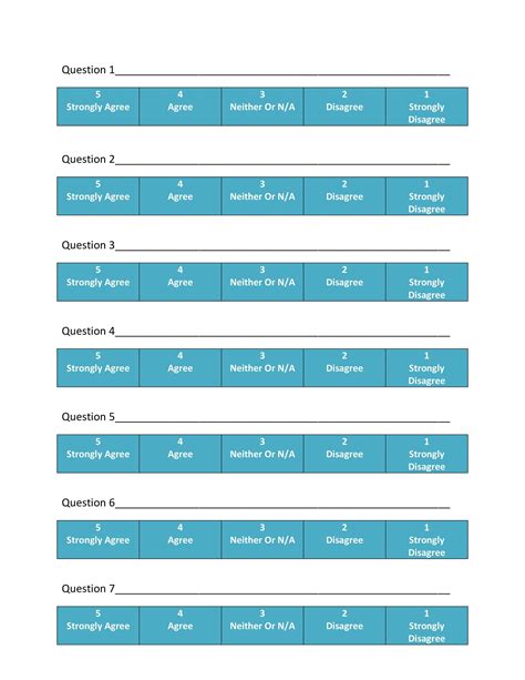 30 Free Likert Scale Templates And Examples Template Lab