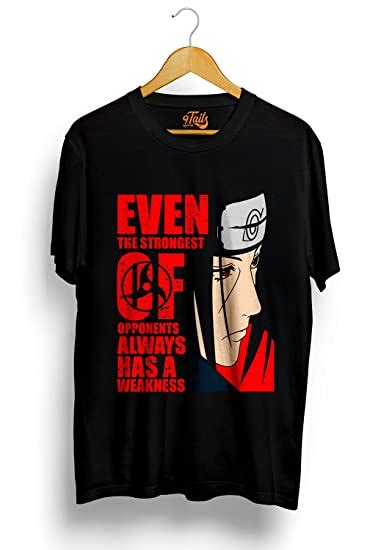 Buy 9tails Club Mens Regular Itachi Quote Black T Shirt At