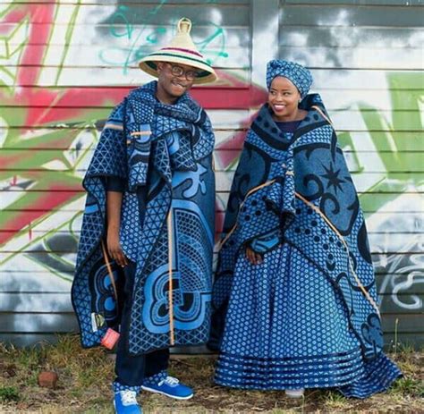 Clipkulture Basotho Couple In Traditional Wedding Seana Blanket