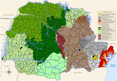 Mapa De Parana Mapa Físico Geográfico Político Turístico Y Temático