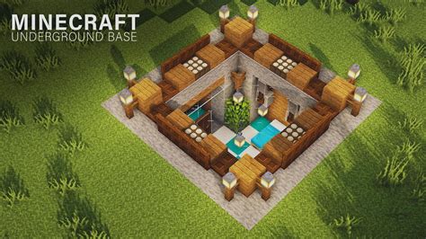 Minecraft Build A Small Underground Base 20 Youtube