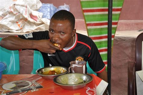 Man Eating Pounded Yam In A Canteen Man Eating Pounded Yam Flickr