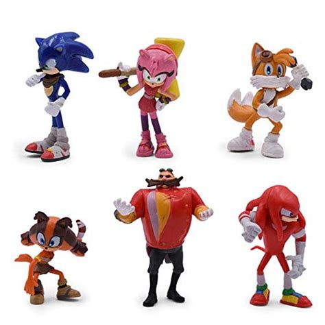 buy maziner sonic figures 6pcs lot sonic cartoon pvc action figure game sonic shadow amy rose