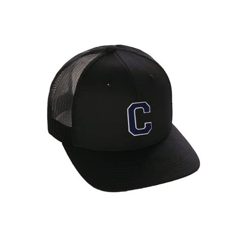 Structured Trucker Mesh Hat Custom Colors Letter C Initial Baseball Mid